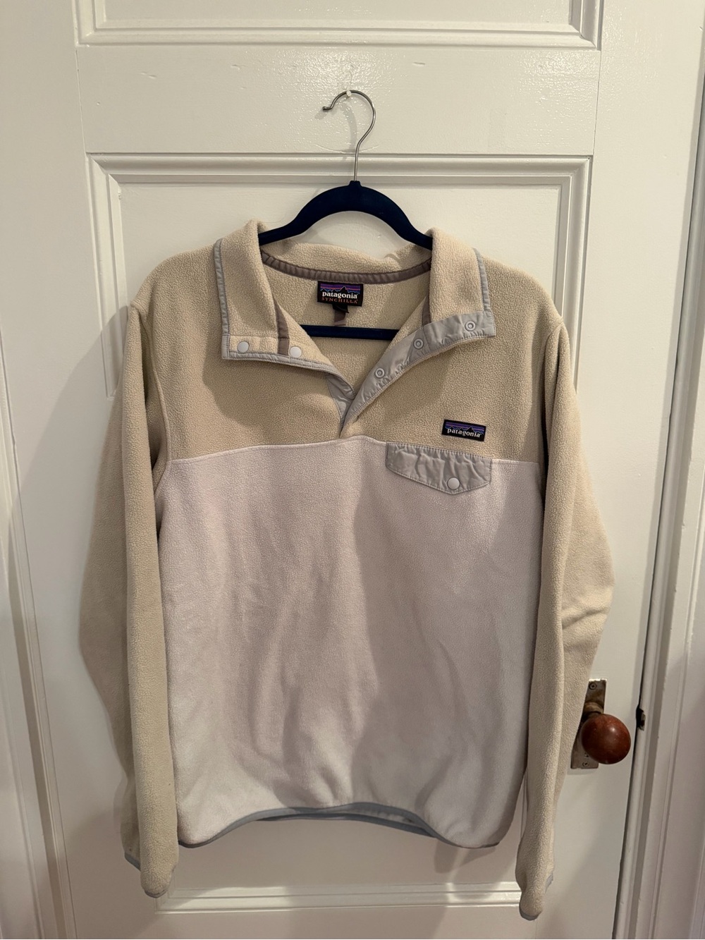 Patagonia Women's Lightweight Synchilla Snap-T Pullover Cream/Off-White Size L